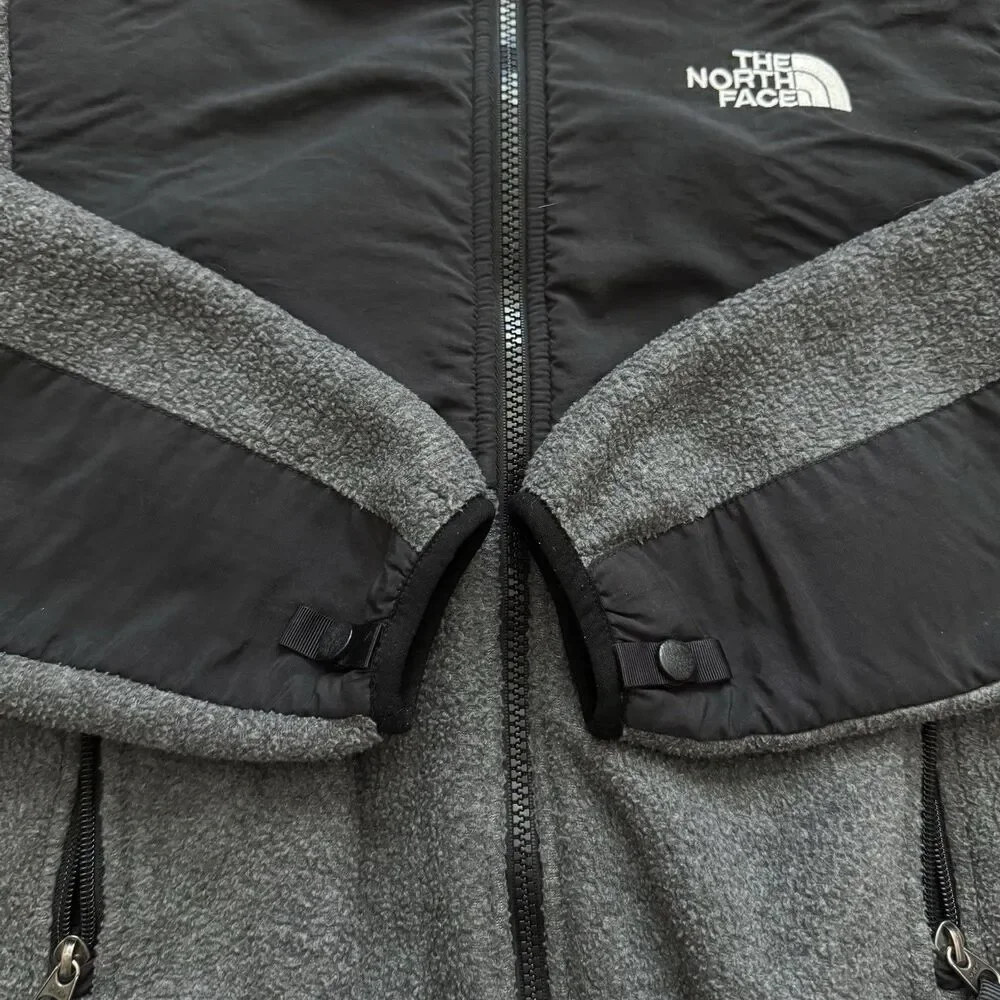 The North Face Denali Fleece Jacket Boys Size S 8-10 Gray Black
